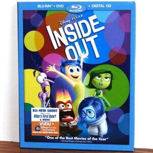 Disney PIXAR INSIDE OUT Blu-ray + DVD + Digital HD BONUS EXTRAS Riley's First